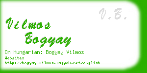 vilmos bogyay business card